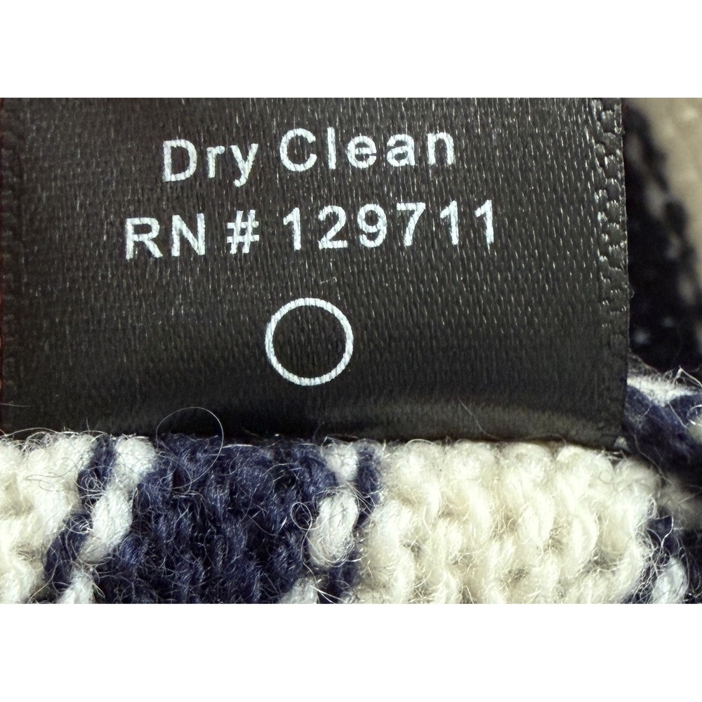 Jenni Kayne 100% Cashmere Boyfriend Sweater Navy Striped Nautical Luxury L - Picture 11 of 14